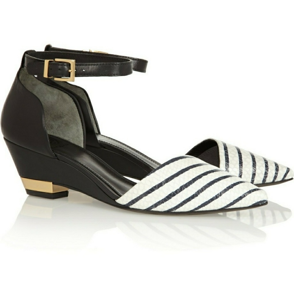 Tory Burch Striped Snake Effect Shoe